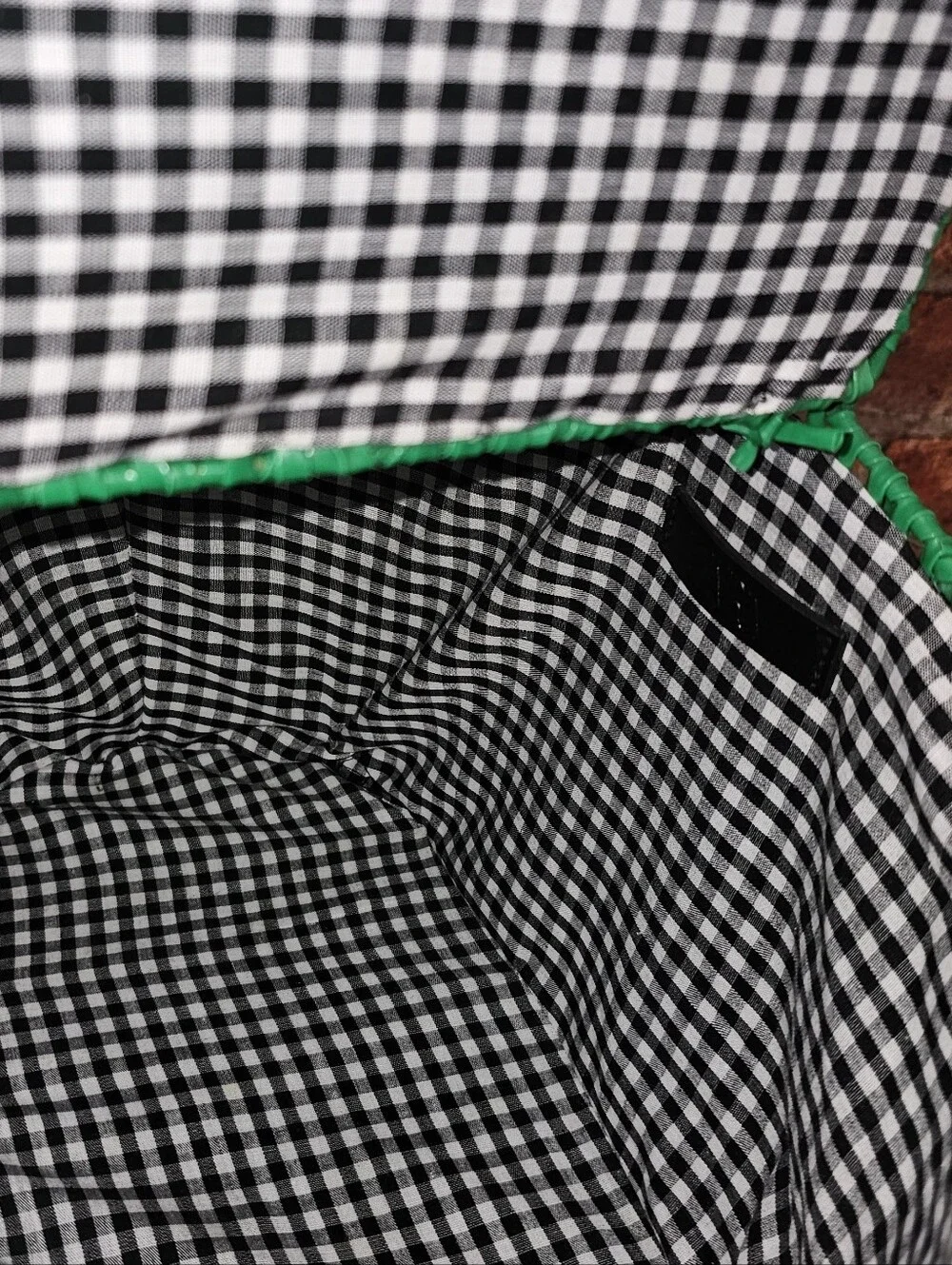 Zara Green Picnic Basket Handbag/Tote